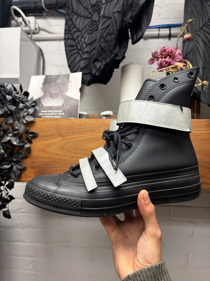 2026 Anonymous Club x Converse ‘Chuck 70’ Strapped Black/Steel Grey Leather High Top Sneakers
