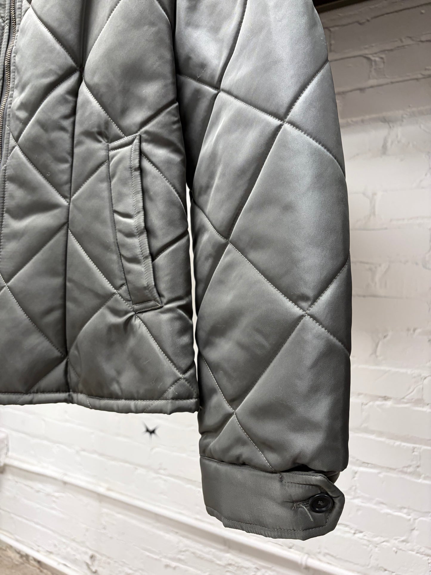 2000s Dolce & Gabbana Military Inspired Quilted Zip-Up Jacket