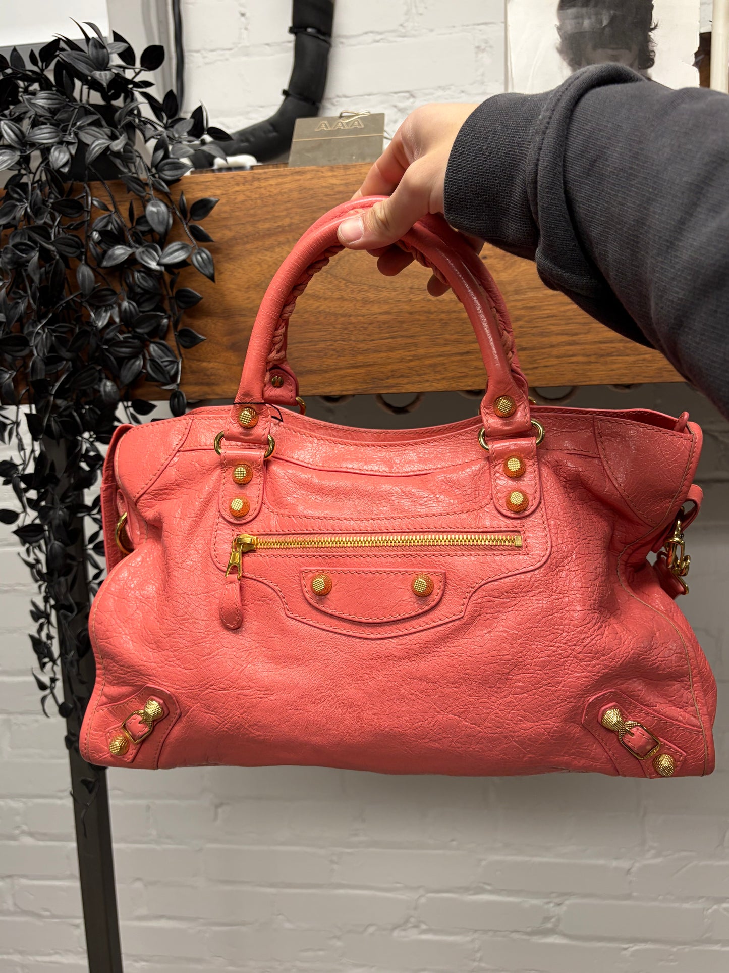 Balenciaga ‘Coral Pink’/Gold Hardware ‘City’ Bag