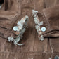 SS2022 Marni Fringe Distressed Brown Denim Trucker Jacket