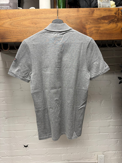 Gucci Grey Cotton ‘Stripe Logo’ Short Sleeve Polo