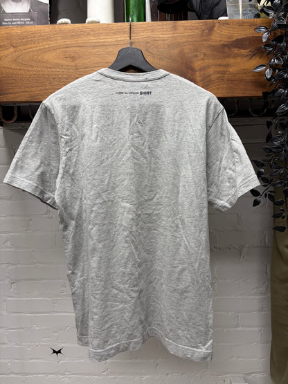Comme Des Garçons Shirt ‘Back Logo’ Grey Short Sleeve T-Shirt