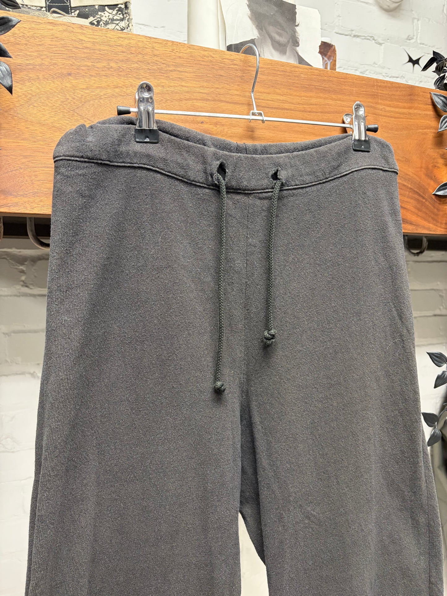 Yohji Yamamoto Relaxed Black Cotton Wide Leg Sweatpants