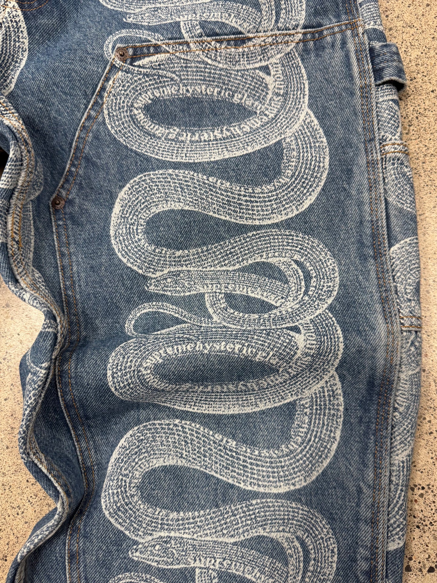 Hysteric Glamour x Supreme ‘Snake Print’ Carpenter Denim