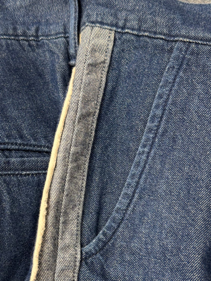 Kapital Side Stripe Blue Denim Shorts