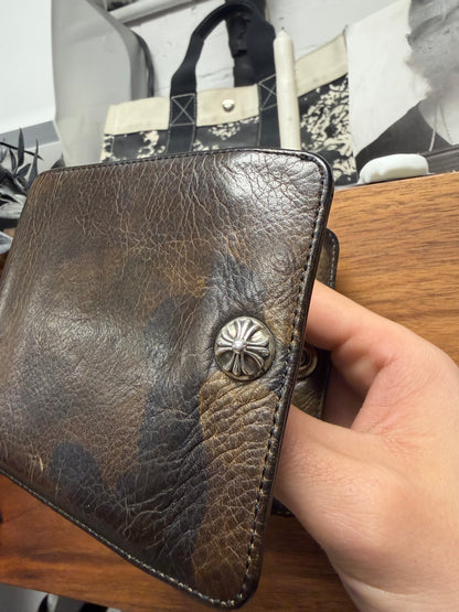 Chrome Hearts Camo Cross Ball ‘1Snap’ Leather Bifold Wallet