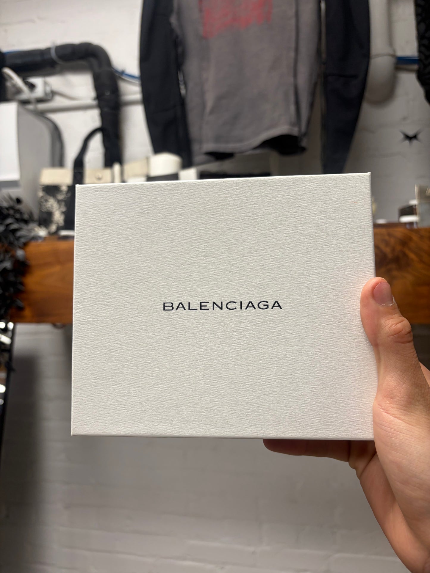 Balenciaga ‘Giant 12’ Clay Red Flat Leather Mini Clutch