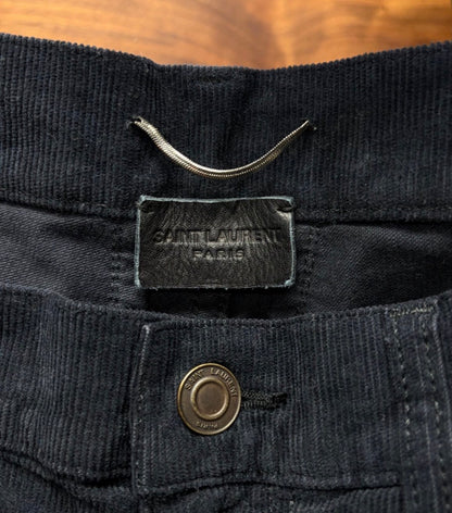 2015 Saint Laurent by Hedi Slimane ‘D02’ Black Corduroy Skinny Jeans
