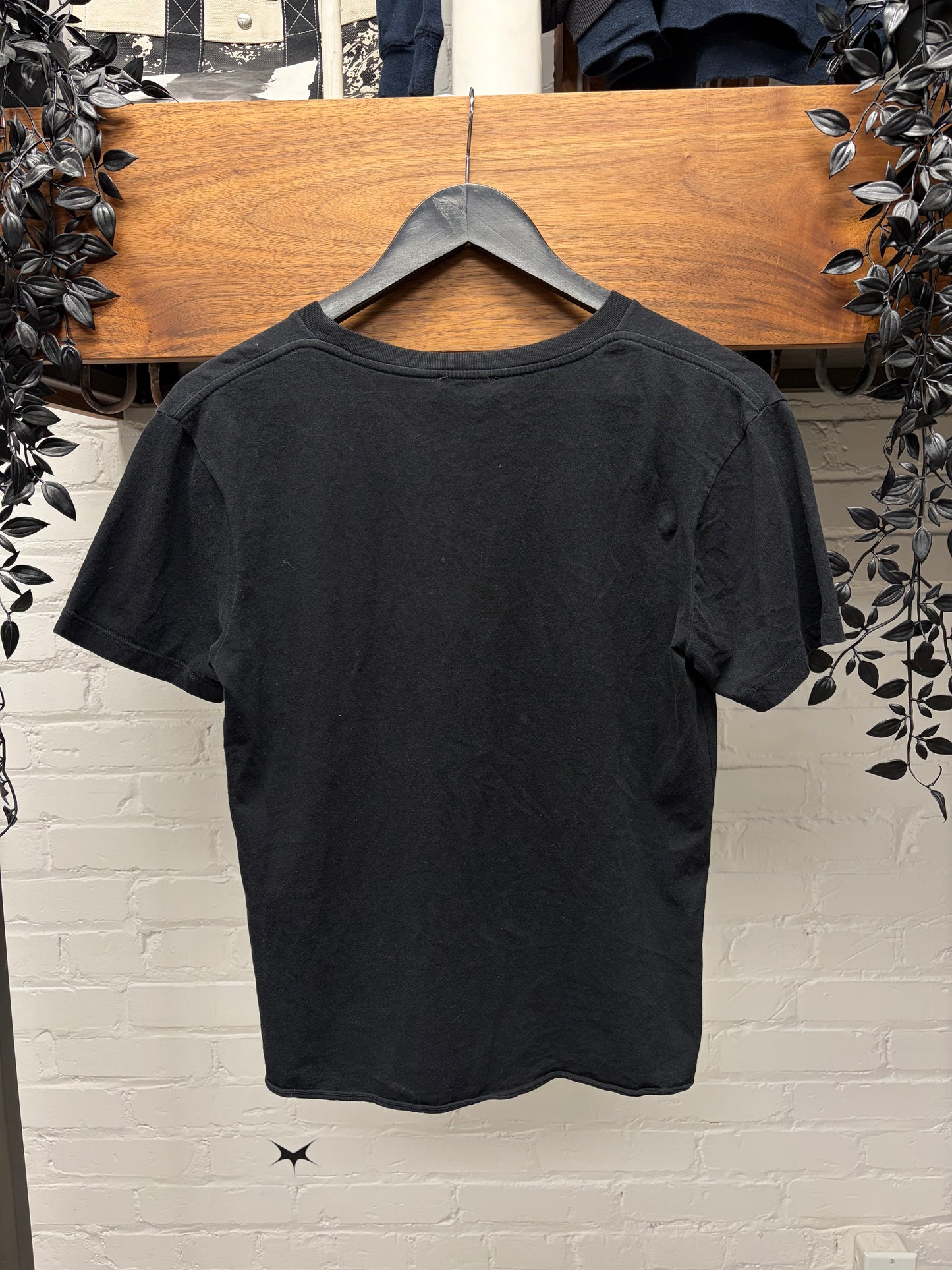 2017 Saint Laurent ‘Je T’aime’ Cursive Font Black Short Sleeve T-Shirt