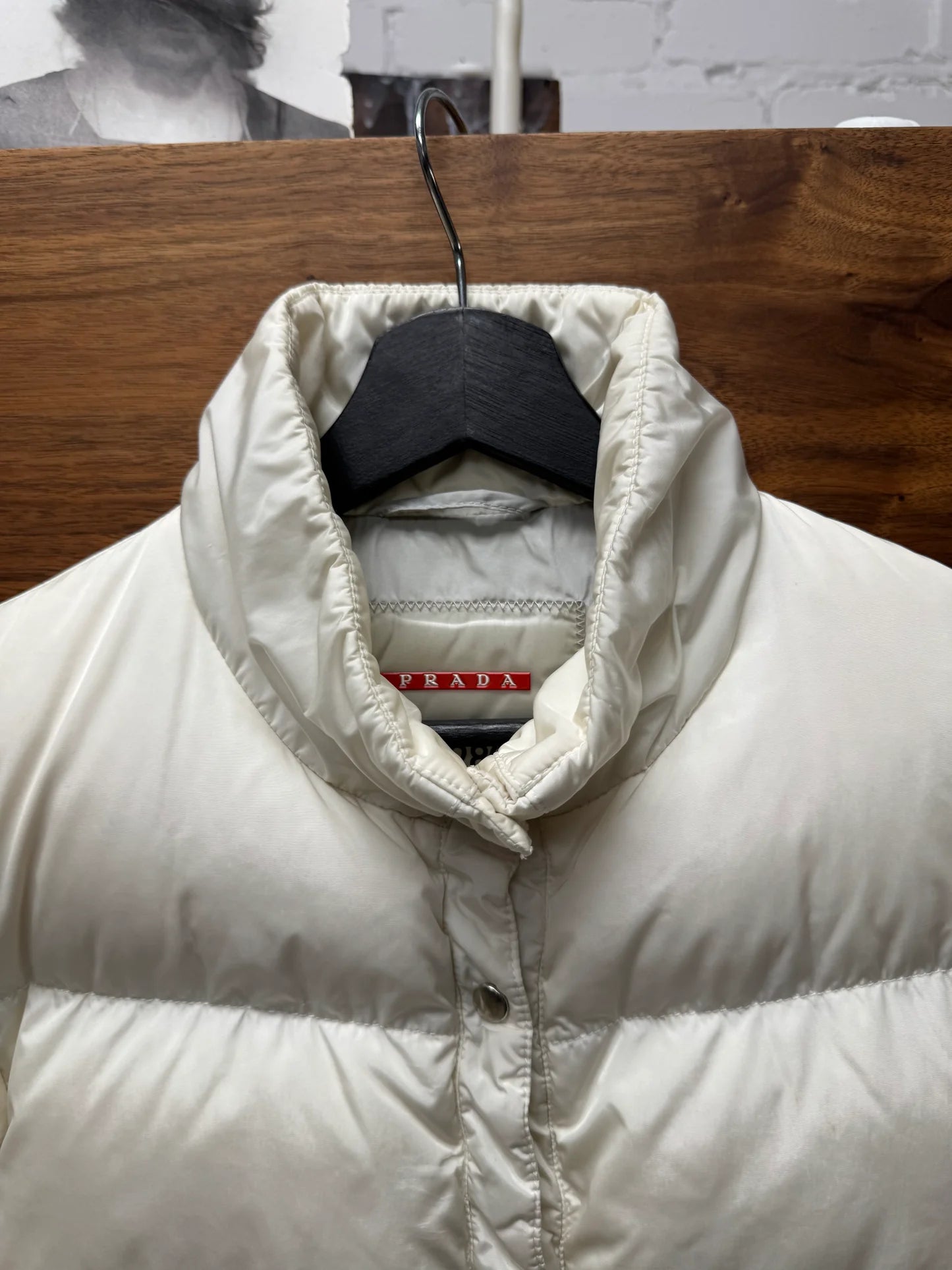 Prada Sport ‘Linea Rossa’ Down Filled White Down Filled Jacket