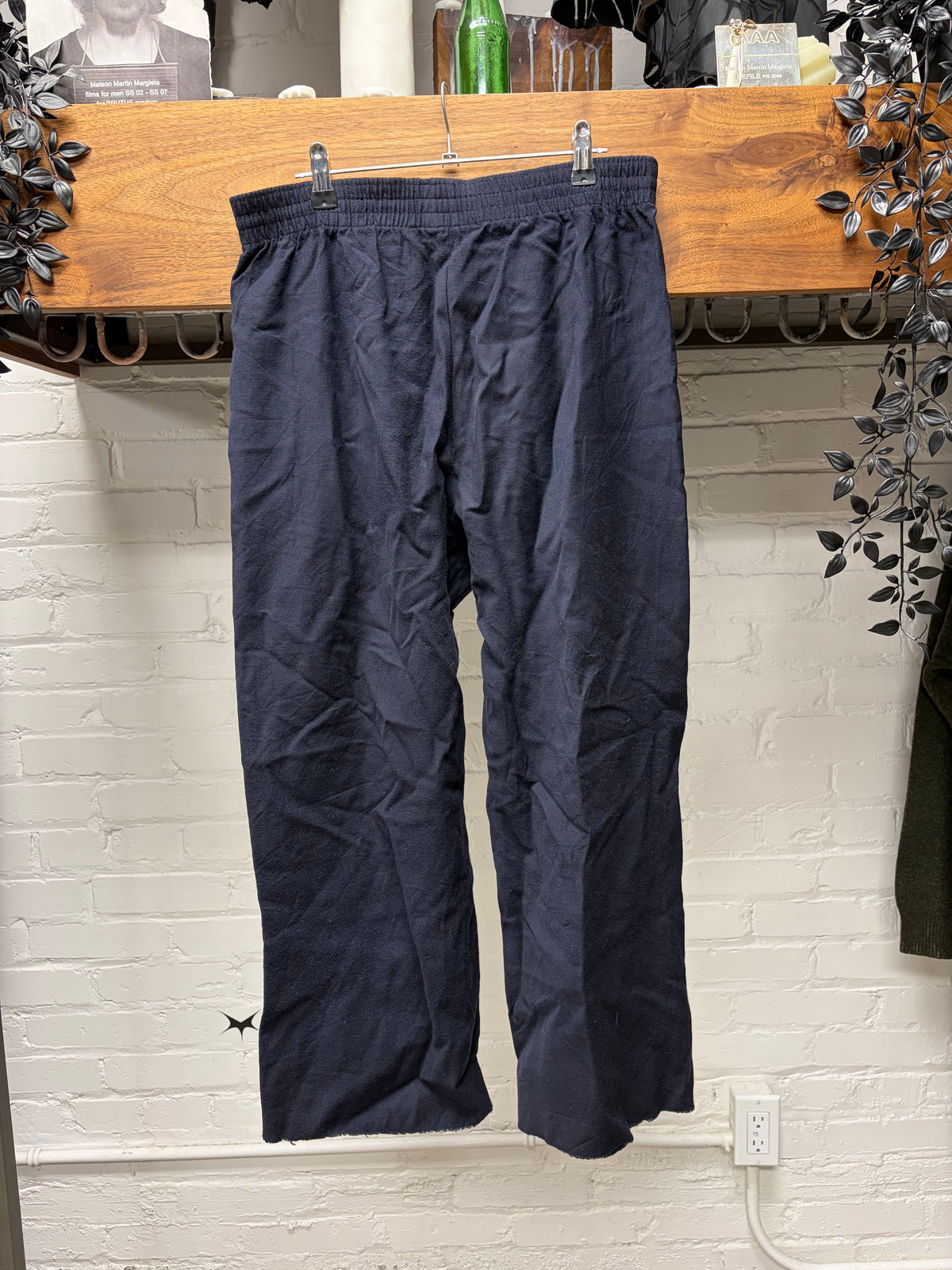 AW2001 Raf Simons ‘Riot Riot Riot’ Navy Blue Capri Wide Leg Pants