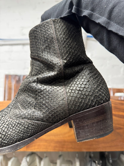 SS2002 Helmut Lang ‘Perch Skin’ Fish Leather Pointed Toe Boots.