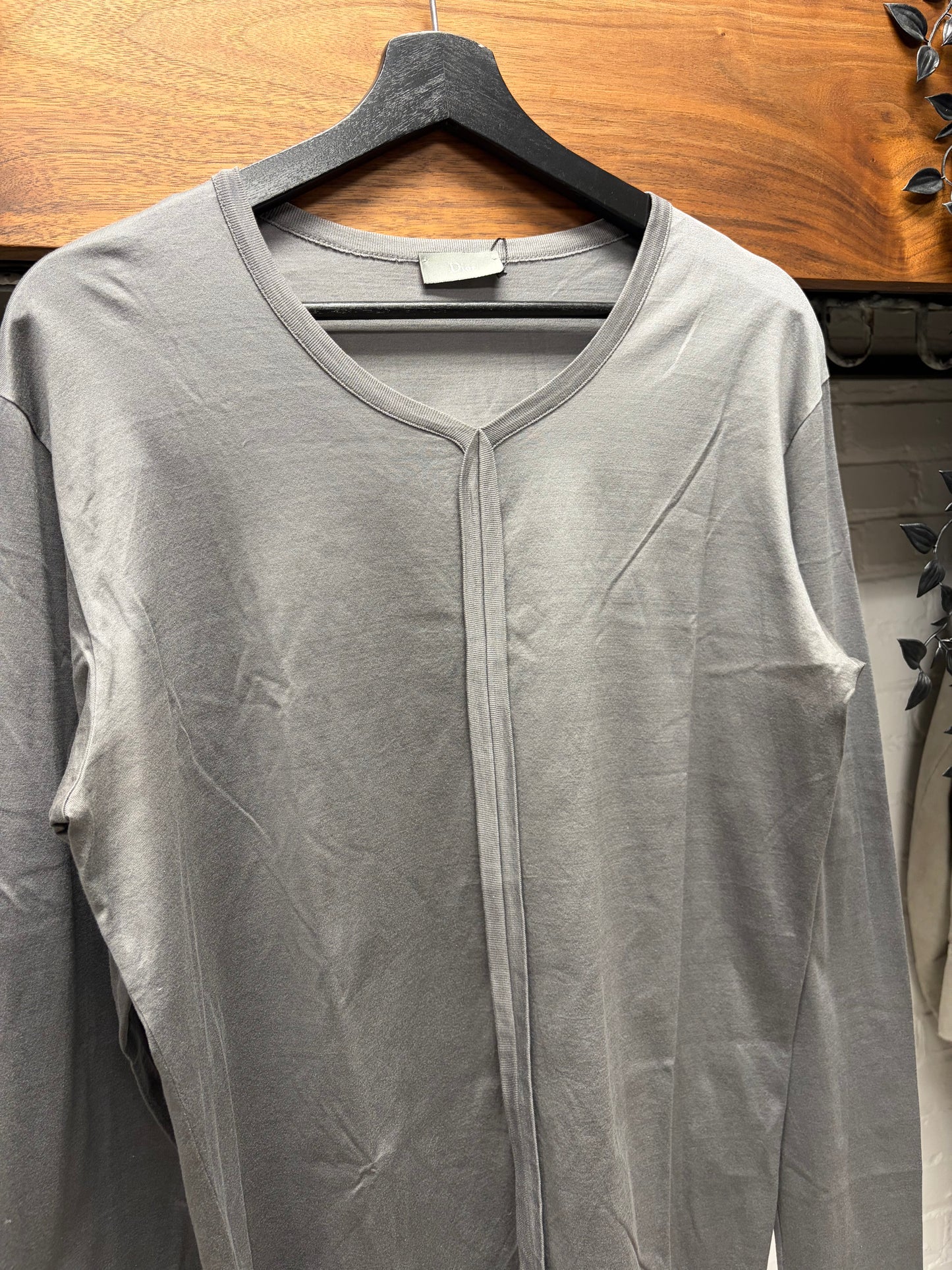 AW2003 Dior by Hedi Slimane ‘Luster’ Grey Semi Gloss Long Sleeve Shirt