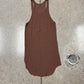SS2017 Rick Owens ‘Walrus’ Ribbed Brown Tank Top