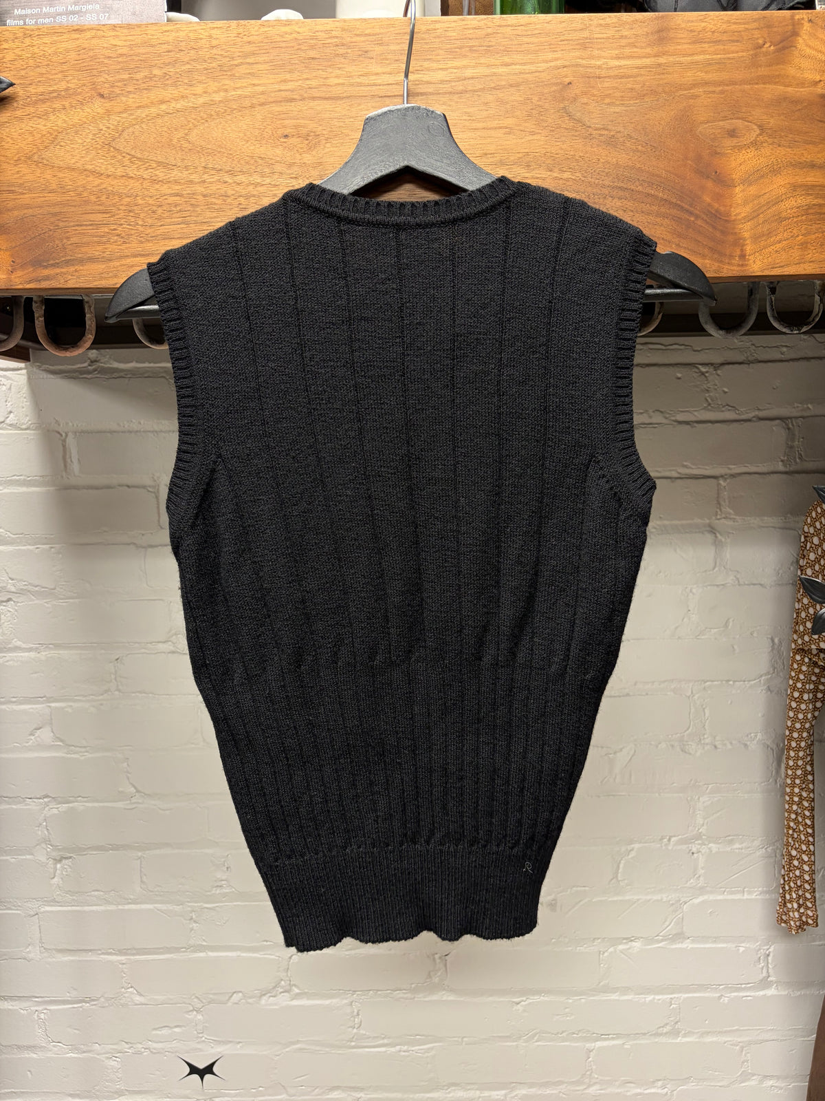 AW1995 Gucci by Tom Ford Black Wool Knit Sweater Vest