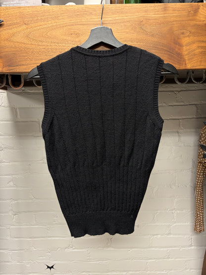 AW1995 Gucci by Tom Ford Black Wool Knit Sweater Vest