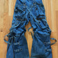 OG Tripp NYC Bondage Strap Wide Leg Blue ‘Raver Denim’