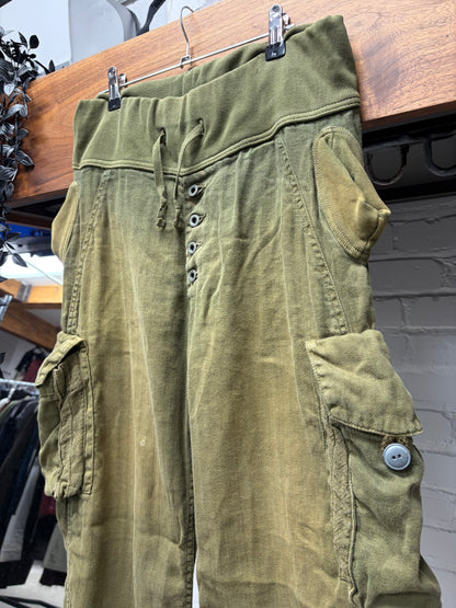 Kapital Sun-Faded Green Exposed Pocket Cargo Pants