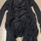 SS2011 Rick Owens ‘Anthem’ Ribbed Black ‘Waterfall’ Cardigan