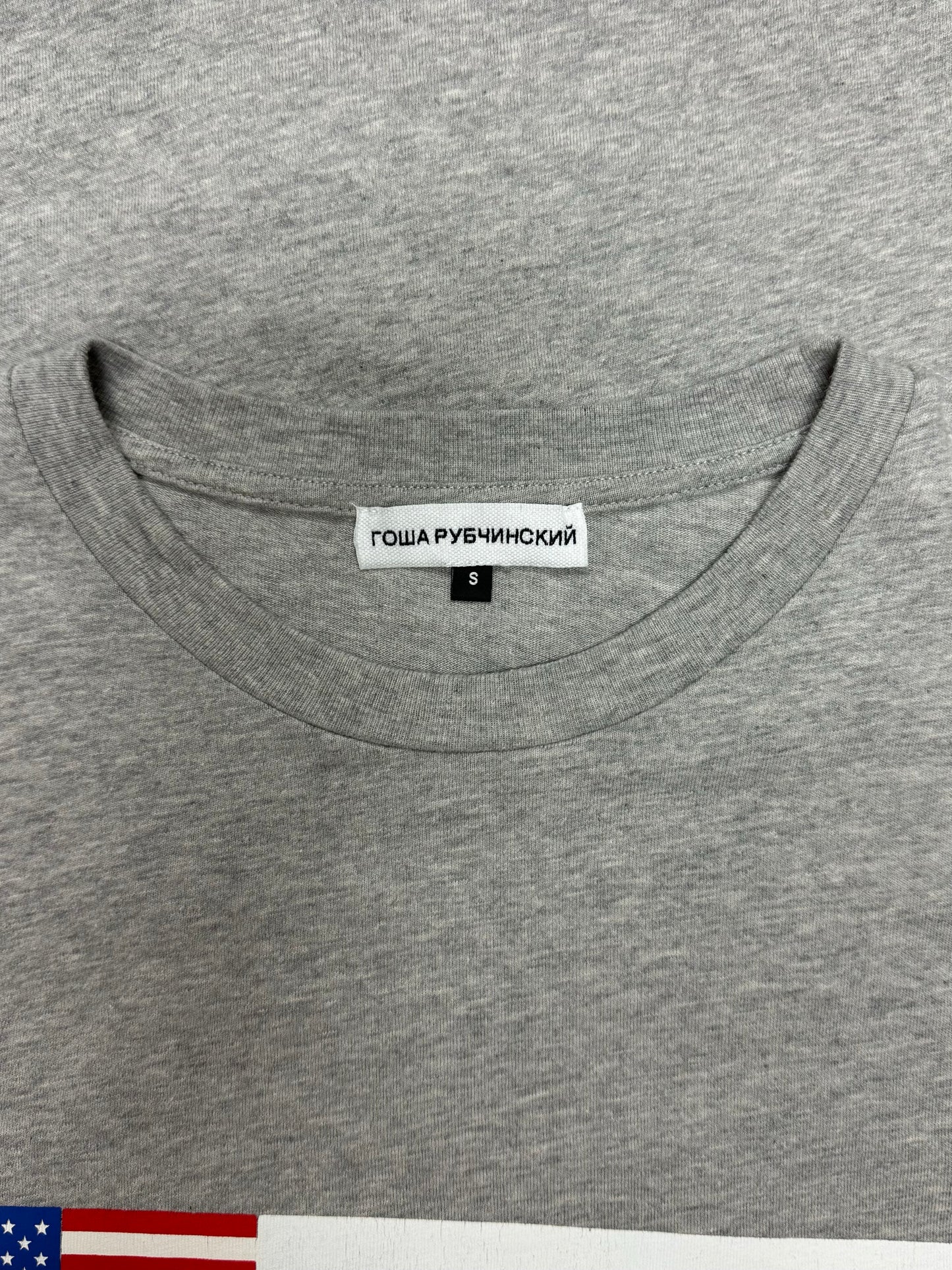 Gosha Rubchinskiy ‘Flags’ Heather Grey Graphic T-Shirt