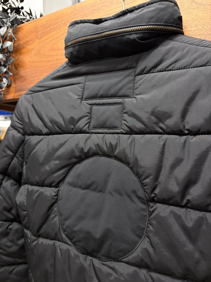Miu Miu Padded Black Cropped Down Fill Puffer Jacket with Stow Hood