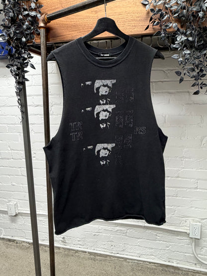 SS2019 Raf Simons Black Graphic ‘Cutoff’ Tank Top