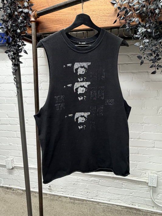 SS2019 Raf Simons Black Graphic ‘Cutoff’ Tank Top