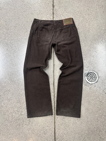 2000s Dolce & Gabbana Brown Corduroy Wide Leg Pants