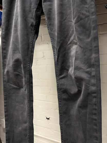2015 Prada Faded Black Stacked Length Skinny Jeans