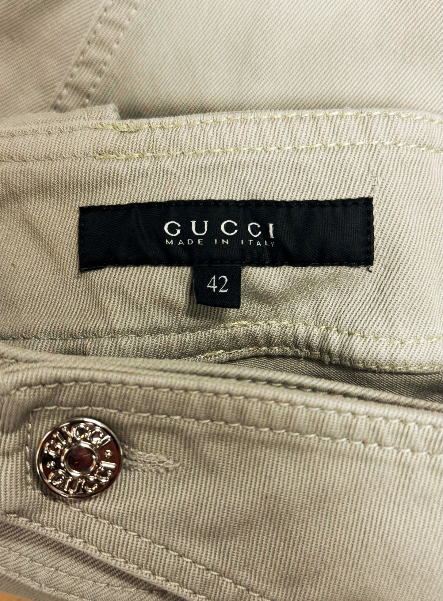 2000s Gucci ‘Front Pocket’ Tan Denim