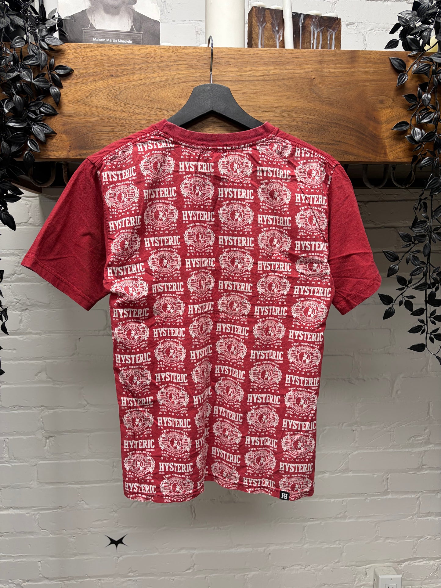 Hysteric Glamour ‘Youth Aflame’ Red/White Crest Graphic T-Shirt