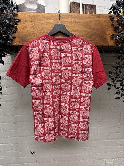 Hysteric Glamour ‘Youth Aflame’ Red/White Crest Graphic T-Shirt