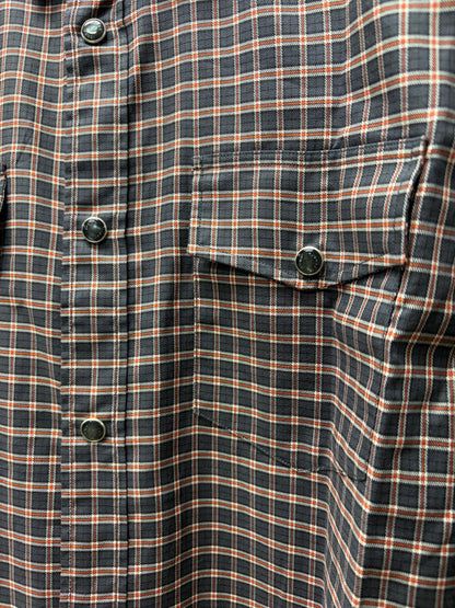 2011 Gucci by Frida Giannini Red/Black Plaid Western Button Up Shirt