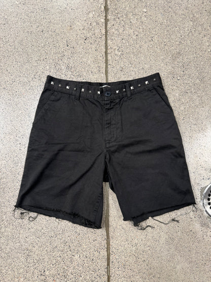 SS2016 Saint Laurent Studded Raw Hem Cutoff Shorts