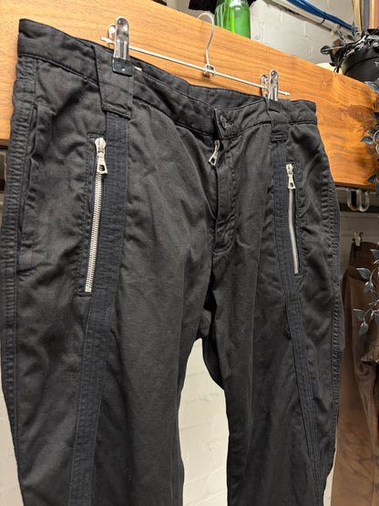 Dries Van Noten ‘Twisted Seam’ Side-Zip Cotton/Linen Blend Pants