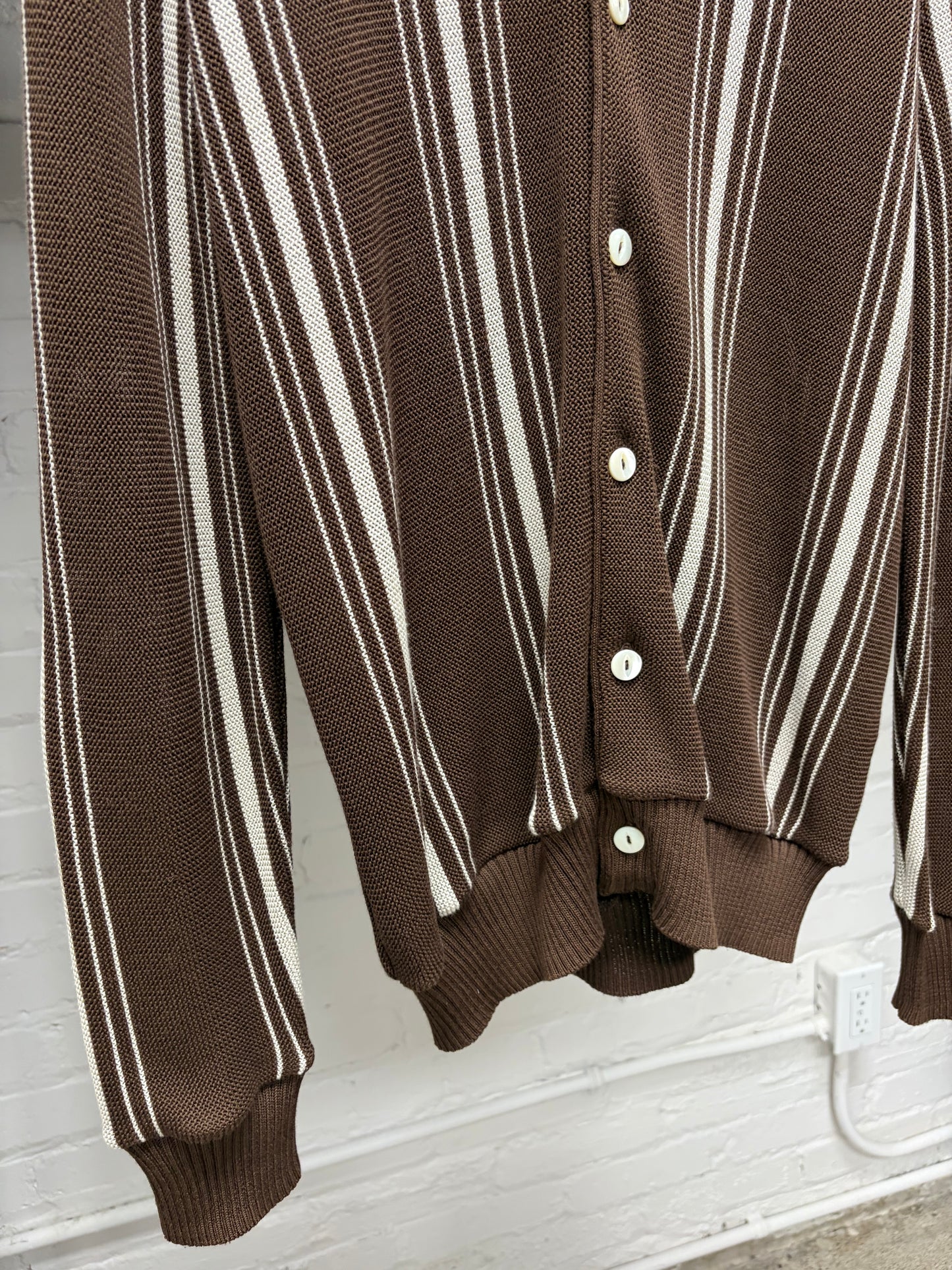 Needles Striped Brown/White Cardigan