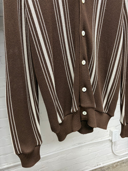 Needles Striped Brown/White Cardigan
