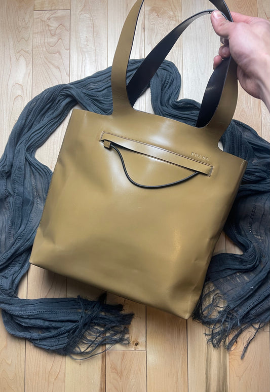 Spring Summer 1999 Prada Leather Tote Bag