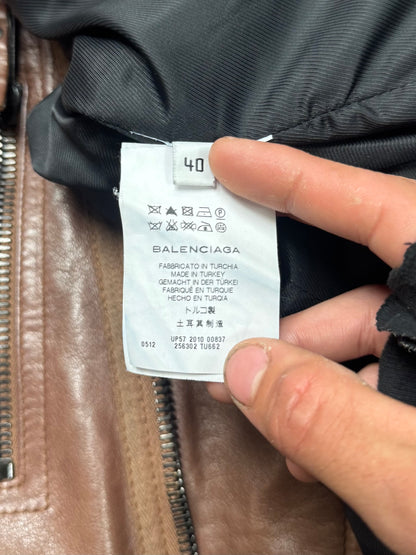 AW2010 Balenciaga by Nicholas Ghesquiere Lambskin Leather Jacket