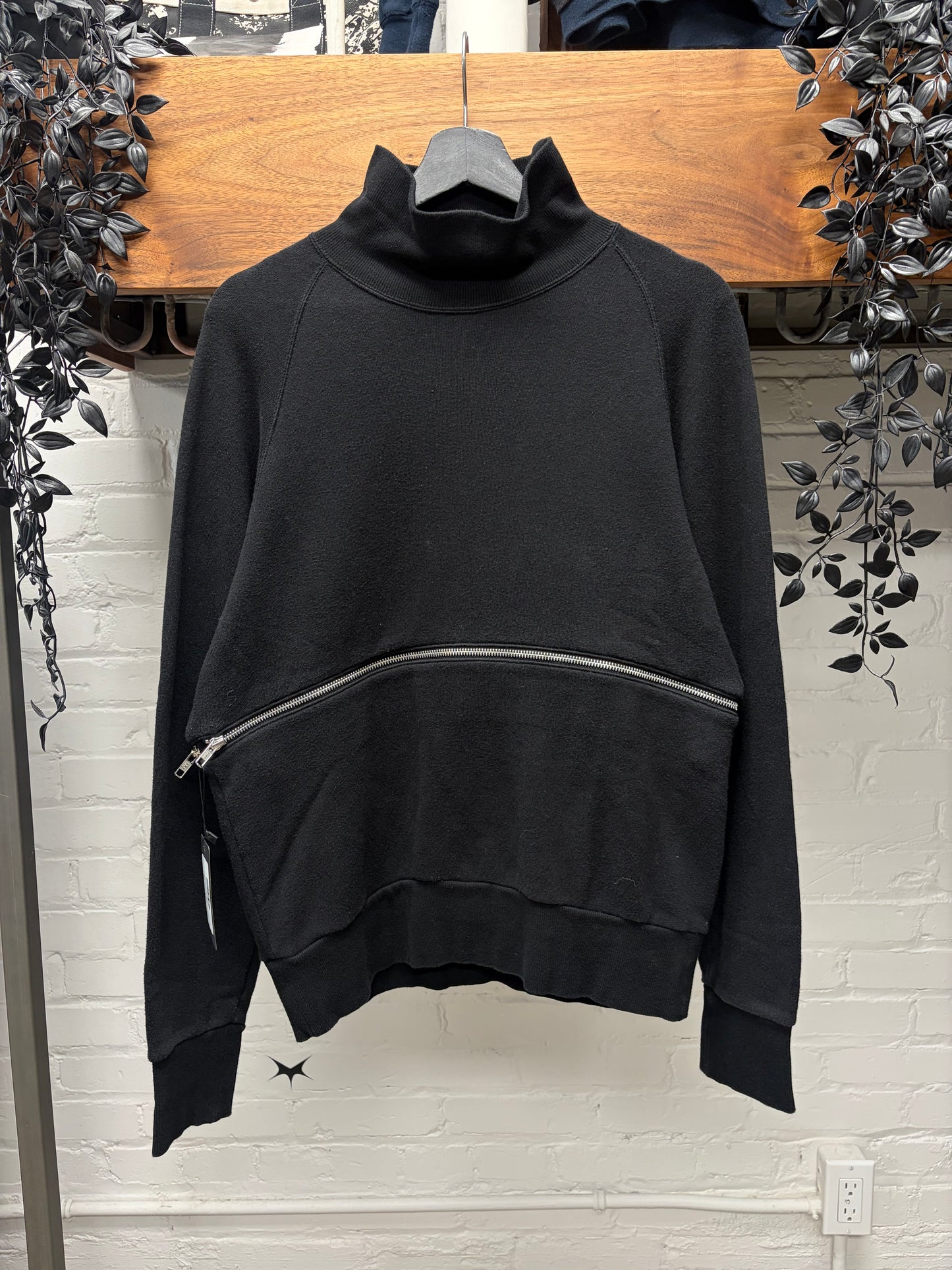 Yohji Yamamoto ‘Y’s’ Black ‘Waist Zip’ Sweatshirt