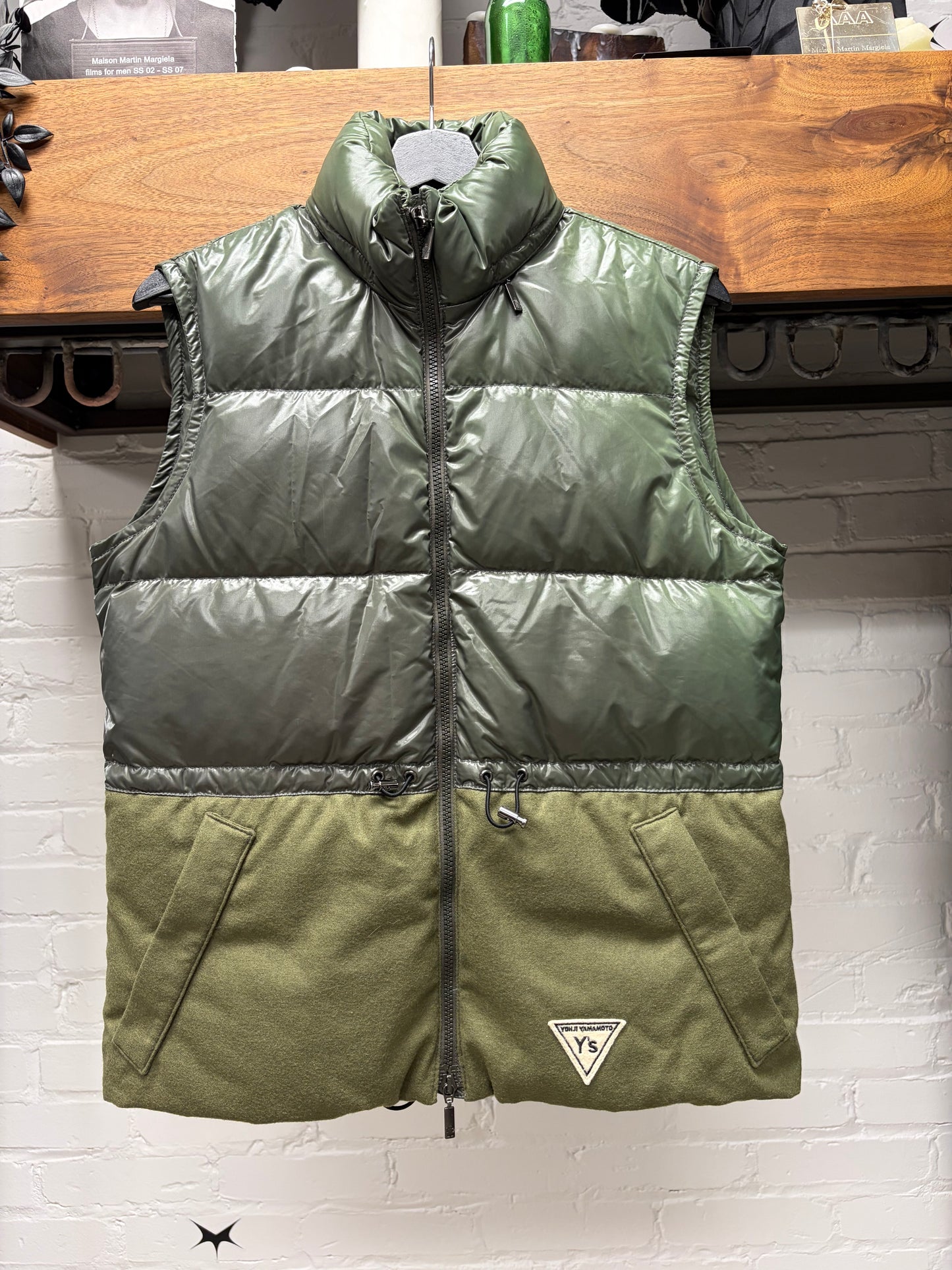 2005 Yohji Yamamoto x Moncler ‘Y’s’ Wool/Nylon Hybrid Down Filled ‘Grenoble’ Vest