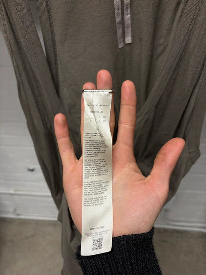 AW2023 Rick Owens ‘Luxor’ Dust Brown Asymmetric Tank Top