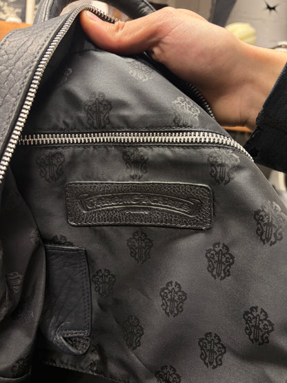 Chrome Hearts ‘Massive Dagger’ 925 Silver / Black Leather Duffle Bag