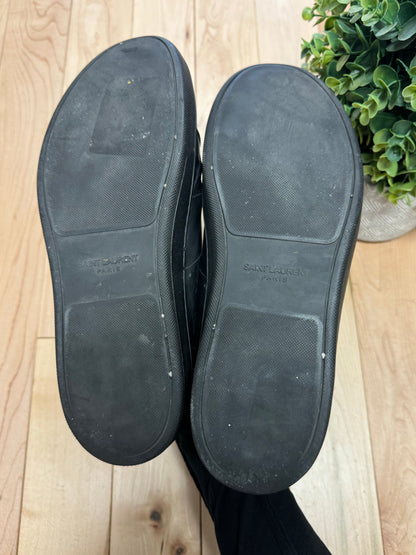 Saint Laurent SL/01 Black Leather Low Top Sneakers