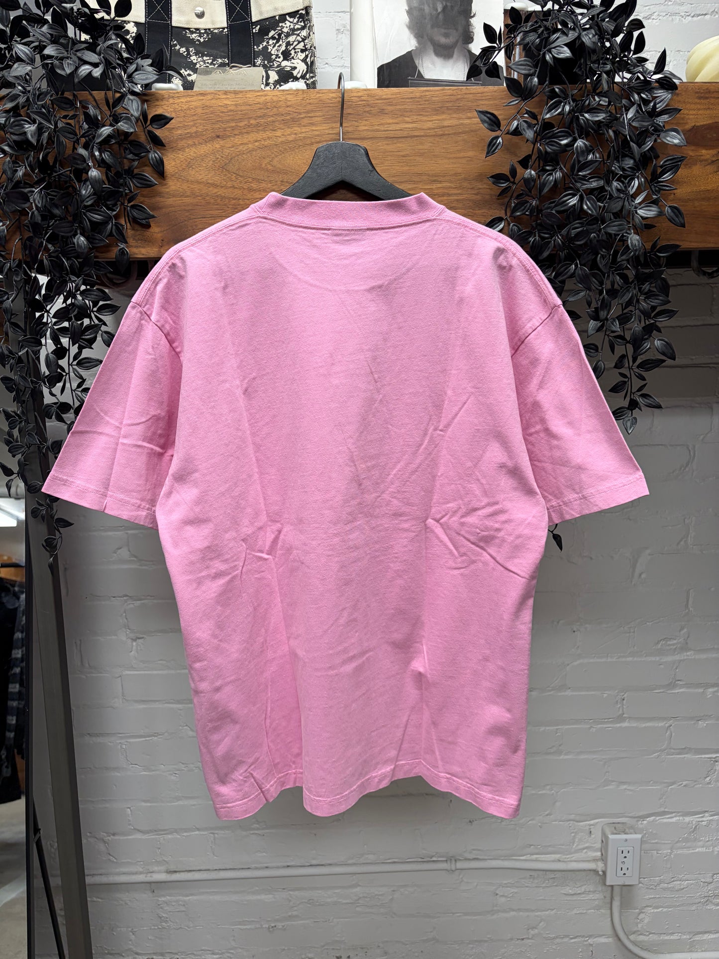 SS2024 Balenciaga ‘DIY Metal Logo’ Pink Oversized Graphic T-Shirt