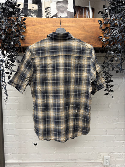 SS2007 Undercover ‘Shadow Plaid’ Short Sleeve Cutoff Flannel Shirt