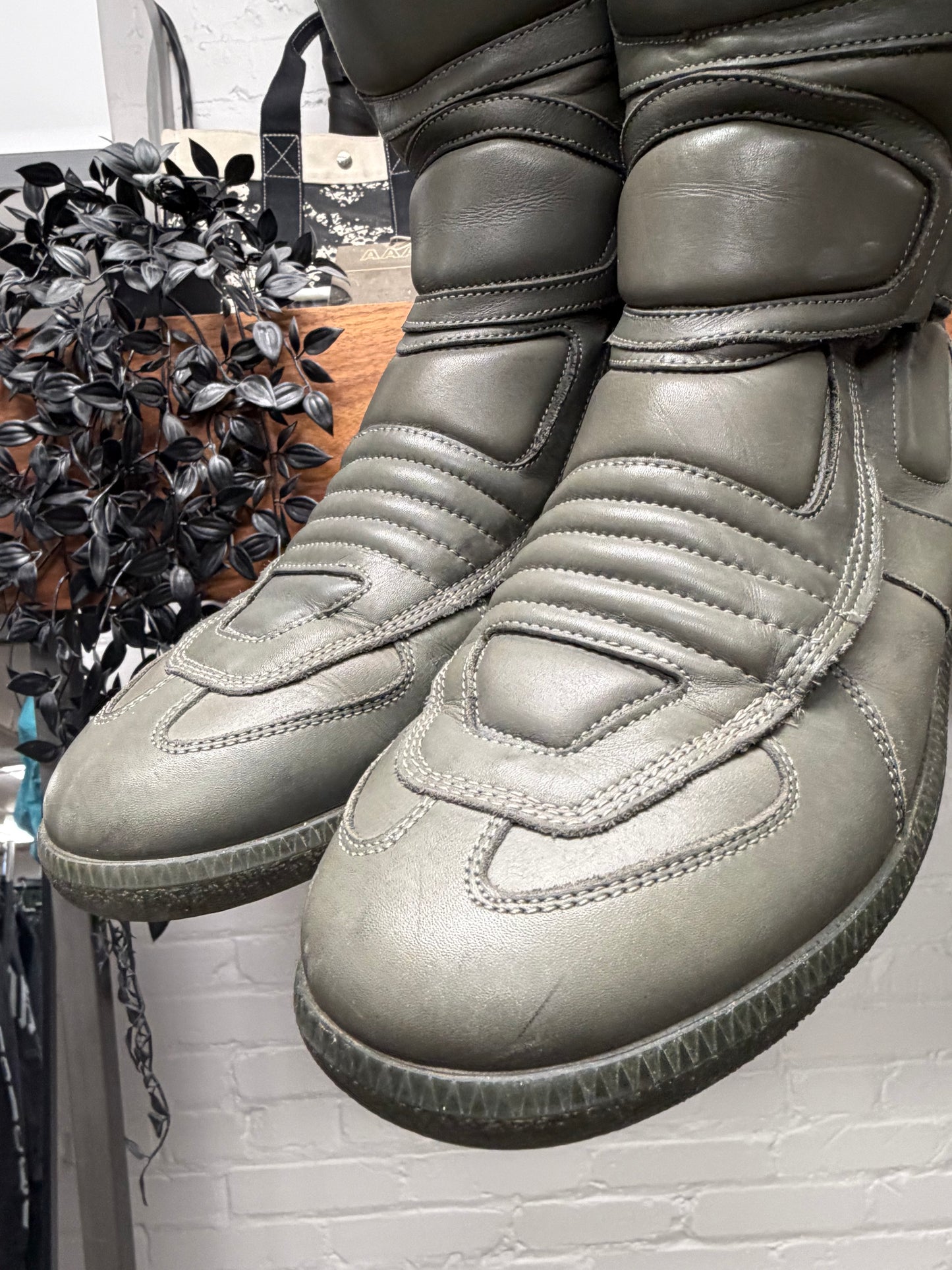 2009 Maison Martin Margiela ‘Speed Bike’ G.A.T. Motocross Leather High Top Sneakers