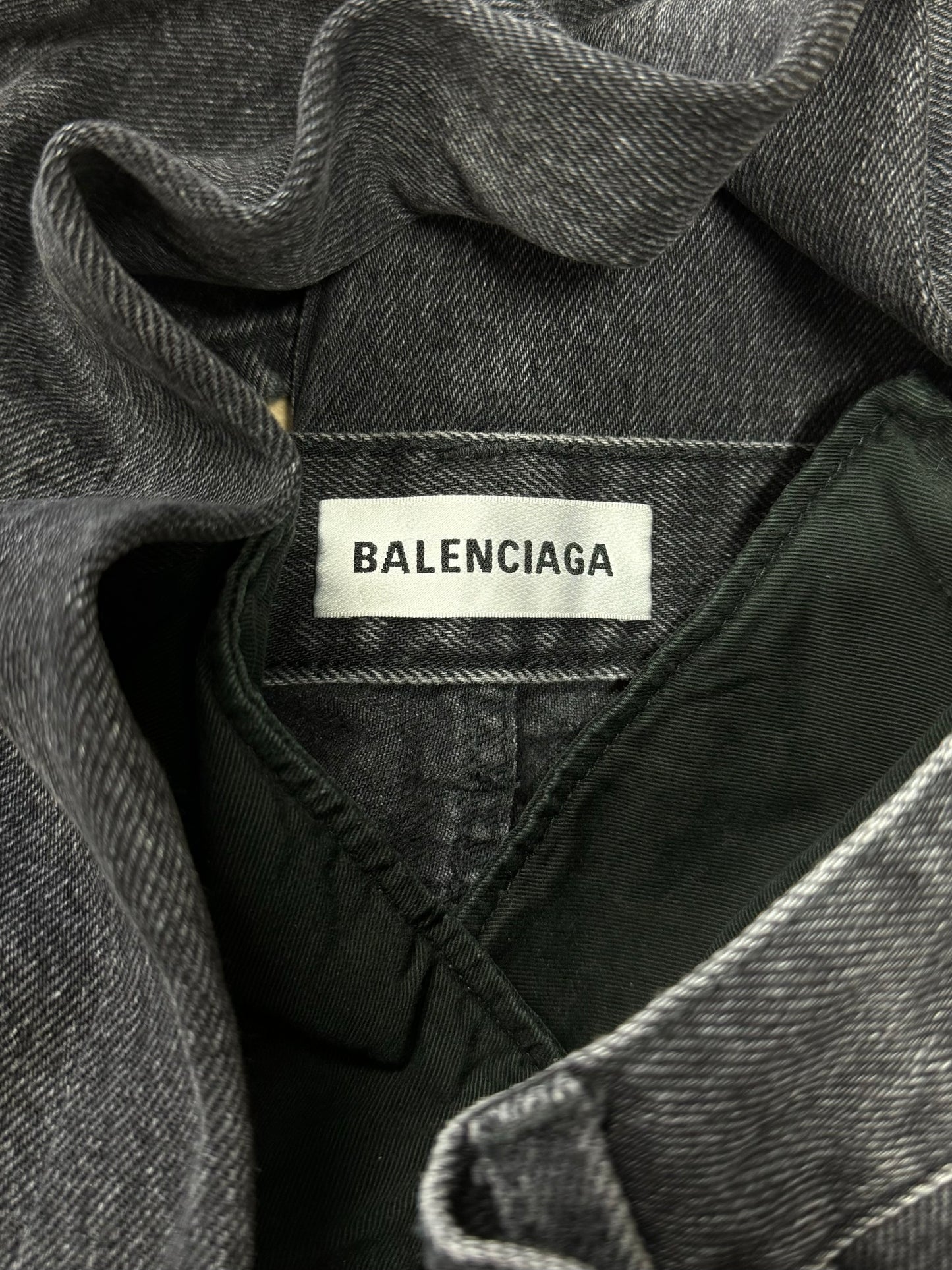 Balenciaga ‘Washed Black’ Bootcut Distressed Denim