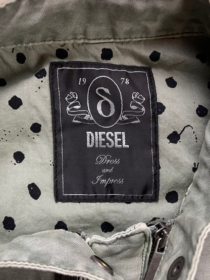 Diesel Triple Zip Seafoam Green Biker Jacket