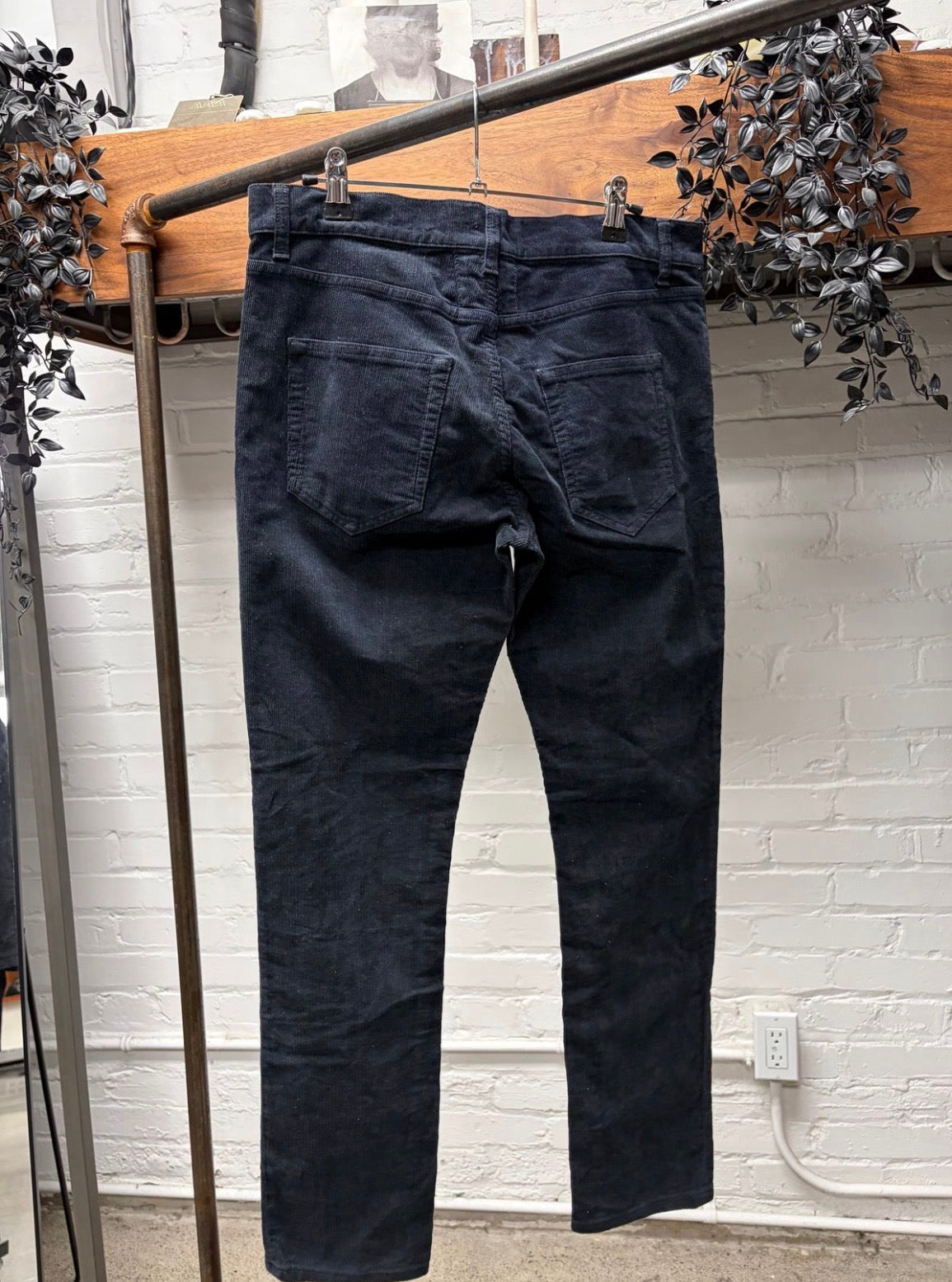 2015 Saint Laurent by Hedi Slimane ‘D02’ Black Corduroy Skinny Jeans